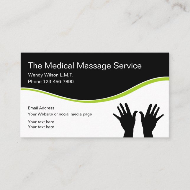 Carte De Visite Massage Médicale de zen (Devant)