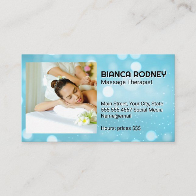 Carte De Visite Massage Spa | Relaxation Service (Devant)