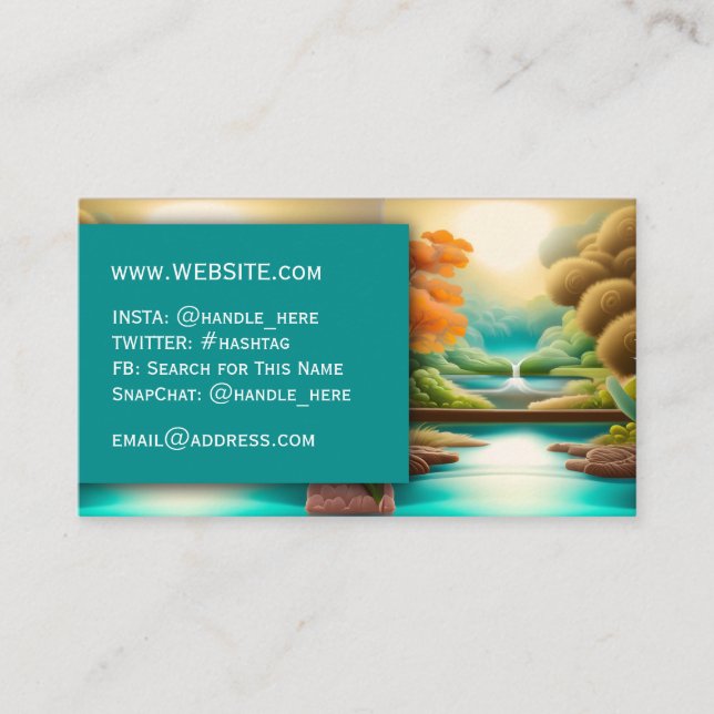 Carte De Visite Massage Spa Salon Wellness Professional Executive (Devant)