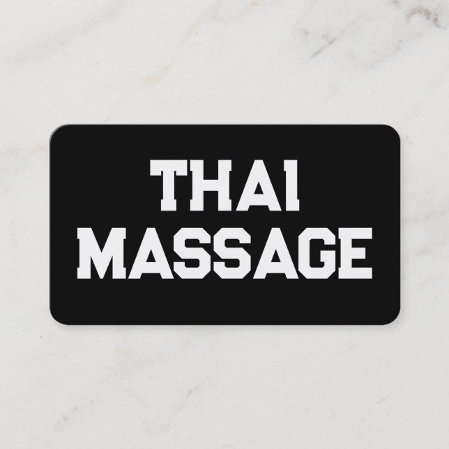 Carte De Visite Massage thaïlandais (Devant)