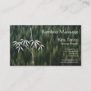 Carte De Visite Massage Thérapeute Rendez-vous dans la forêt de 