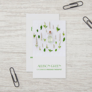 Carte De Visite Massage Thérapie Aromathérapie à l'huile essentiel
