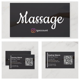 Carte De Visite Massage Thérapie Design Modèle