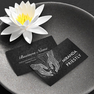 Carte De Visite Massage Thérapie Guérison Mains Énergie Spa Bien-ê