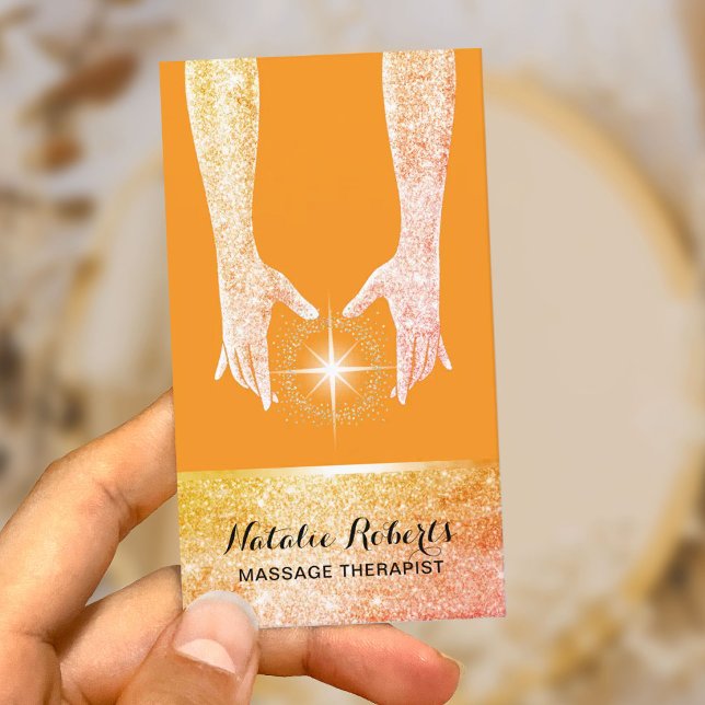 Carte De Visite Massage Thérapie Healing Spa d'énergie (Créateur téléchargé)