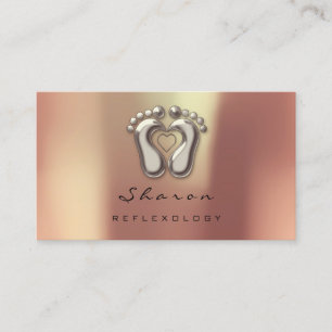 Carte De Visite Massage Thérapie Réflexologie Thérapie Cuivre Ivoi