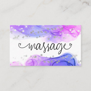 Carte De Visite ** Massage Therapist Parties scintillant des coeur