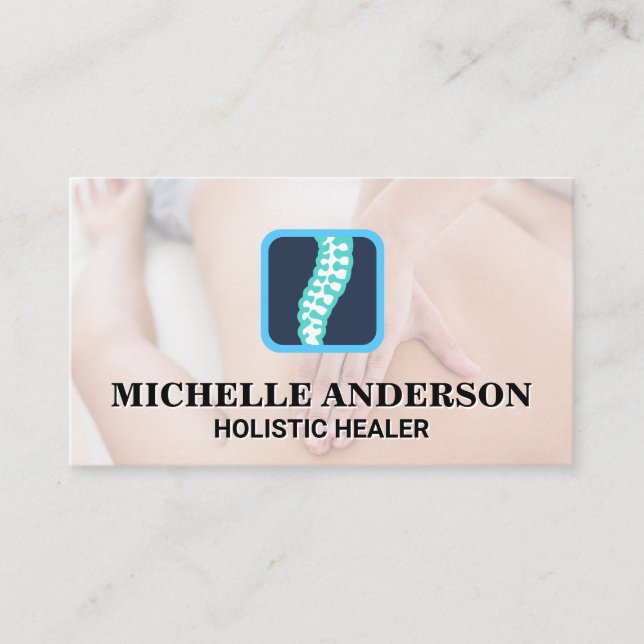Carte De Visite Massage Thérapiste Travail | Busine du logo de la  (Devant)