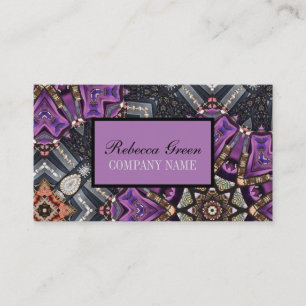 Carte De Visite massothérapeute Yoga Purple bohème