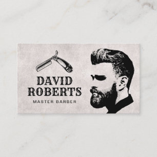 Carte De Visite Master Barber Razor Barbershop Hair Stlist