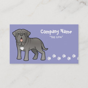 Carte De Visite Mastiff napolitain de bande dessinée