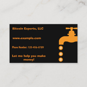 Carte de visite mat standard de coutume de Bitcoin