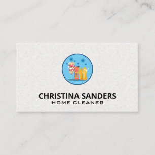 Carte De Visite Matériel de nettoyage   Services de nettoyage