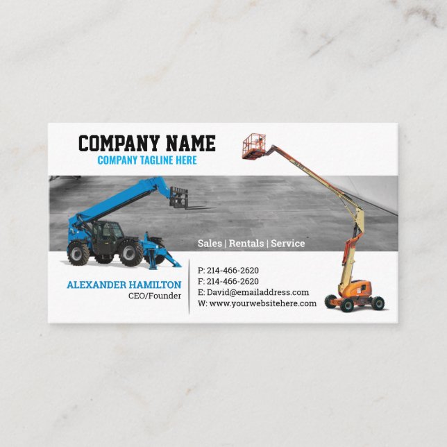 Carte De Visite Matériel et services de construction (Devant)