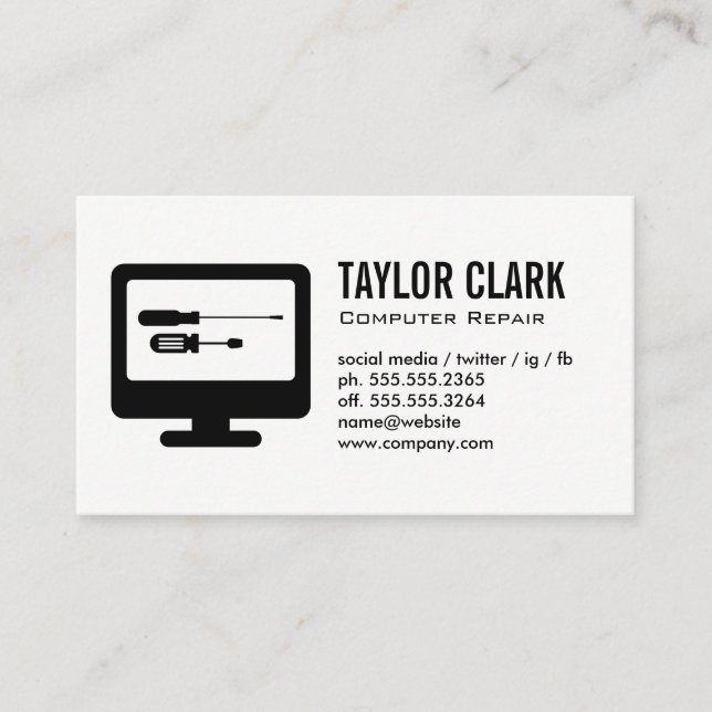 Carte De Visite Matériel informatique (Devant)
