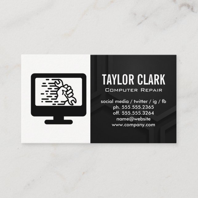 Carte De Visite Matériel informatique | Épingle à main (Devant)