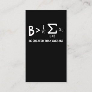 Carte De Visite Math Pun Mathématicien Être Supérieur À La Moy