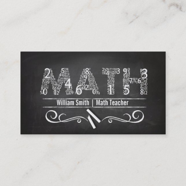 Carte De Visite Math Teacher (Devant)