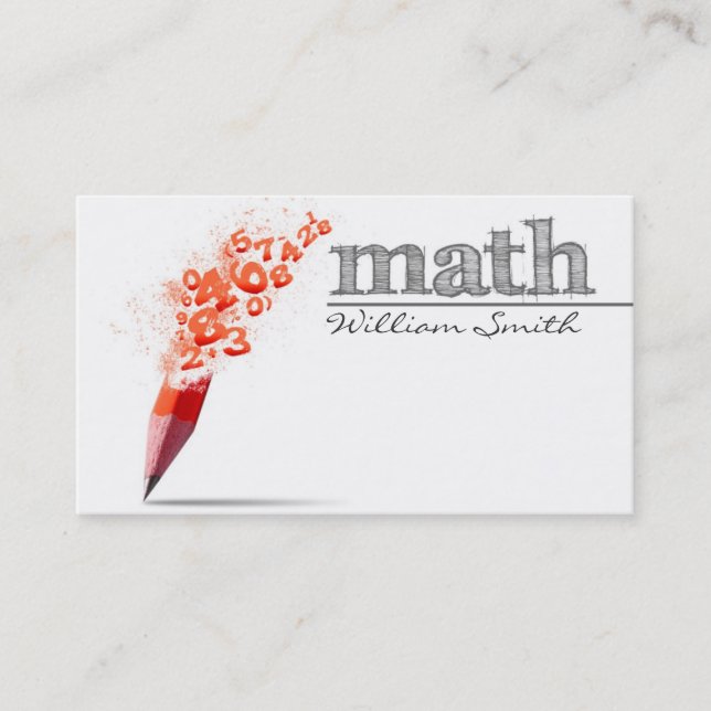 Carte De Visite Math Teacher Business card (Devant)