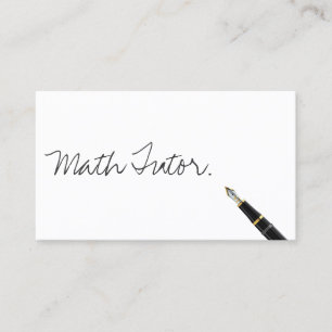 Carte De Visite Math Tutor écriture manuscrite gratuite Script