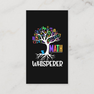 Carte De Visite Math Whisperer Tree Math Educator Algebra Nerds