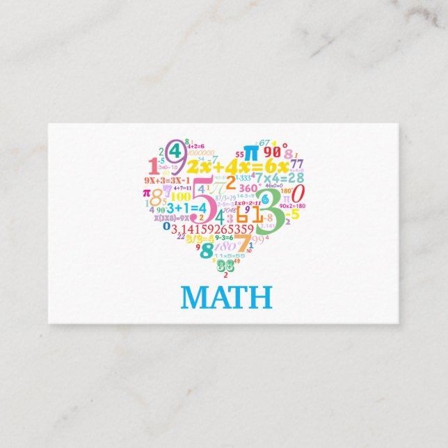 Carte De Visite Mathe cardiaque (Devant)