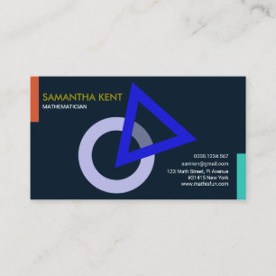Carte De Visite Mathématicien créatif minimaliste de cercle de