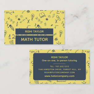 Carte De Visite Mathématique Icon Design, Math Tutor, Enseignant