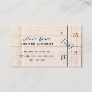 Carte De Visite Maths hautes mélangées de rétro papier de