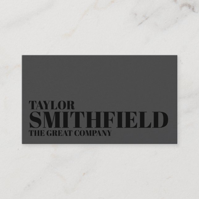 Carte De Visite Matt Black Professional traditionnel (Devant)