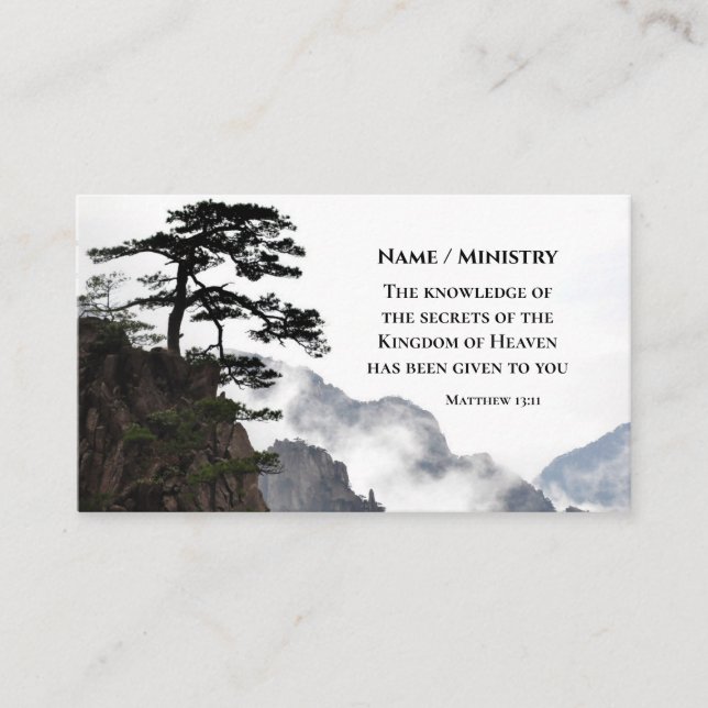 Carte De Visite Matthew 13:11 Secrets of the Kingdom of Heaven (Devant)
