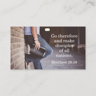Carte De Visite Matthieu 28:19 Allez donc et faites des disciples