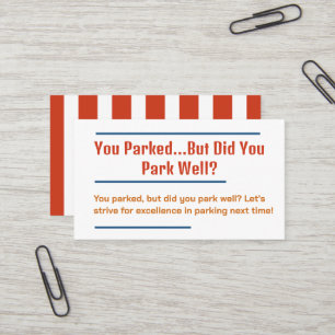 Carte De Visite Mauvais Parking