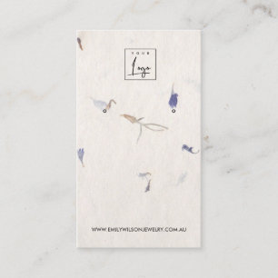 CARTE DE VISITE MAUVE PETAL MADE PAPIER STUD EARRÊT AFFICHER