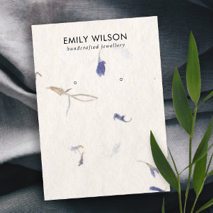 CARTE DE VISITE MAUVE PETAL MADE PAPIER STUD EARRÊT AFFICHER