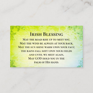 Carte De Visite May the Road Rise Up to Meet You Irish Blessing