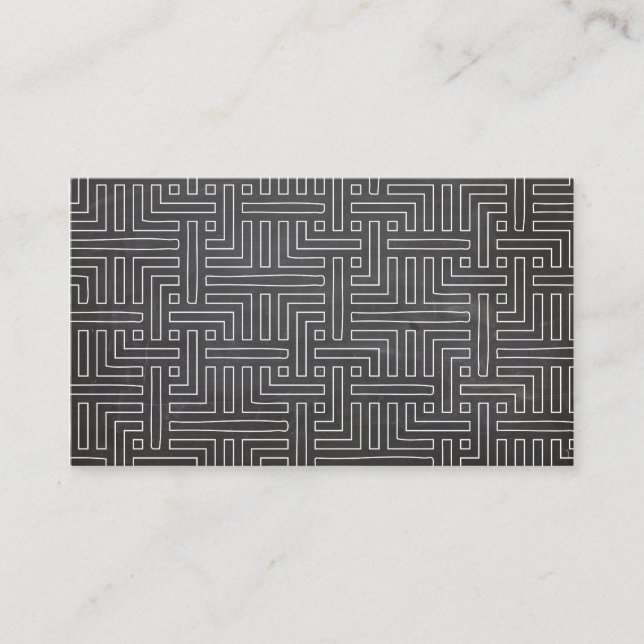 Carte De Visite MAZE DESIGN en BLANC sur LE CLAVIER NOIR (Devant)