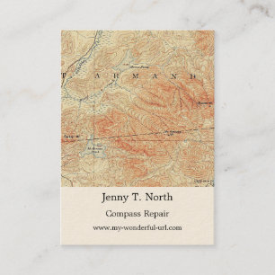 Carte De Visite McKenzie et Moose Ponds, McKenzie Mountain Detail