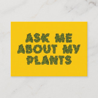 Carte De Visite Me Demander À Propos De Mon Pour Plantes