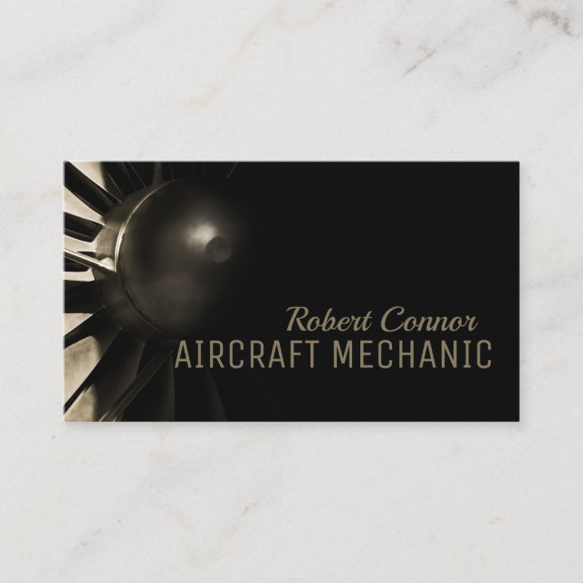Carte de visite mécanicien d'avion (Devant)