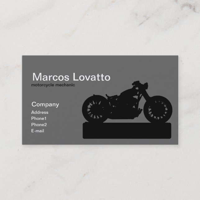 Carte De Visite mécanicien moto (Devant)