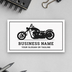 Carte De Visite Mécanicien moto Motocyclette noir et blanc