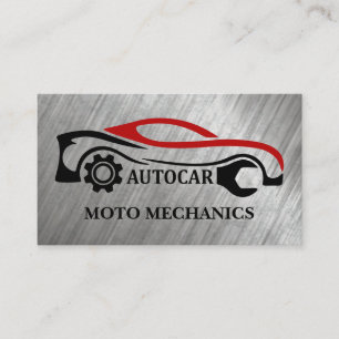 Carte De Visite Mécanique automatique   Logo de la clé automobile