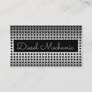 Carte de visite mécanique diesel métallique