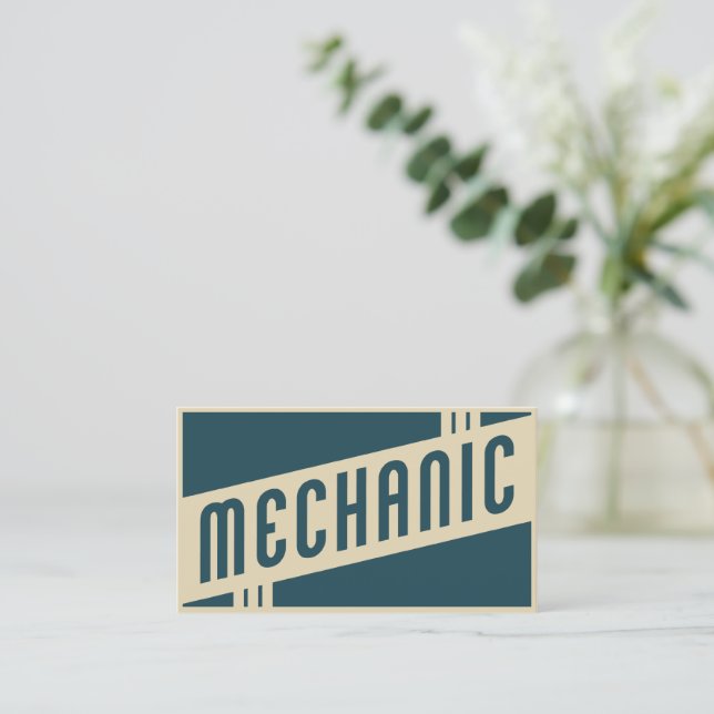 Carte De Visite mécanique rétro (Debout devant)