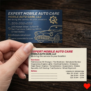 Carte De Visite Mécanique Service Auto Réparation & Spécialiste Cl