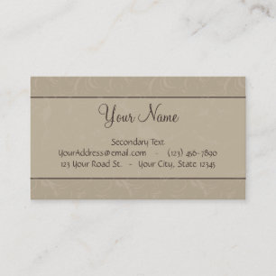 Carte De Visite Mèches florales bronzages et rayures avec le