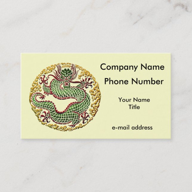 Carte De Visite Médaillon de dragon (Devant)