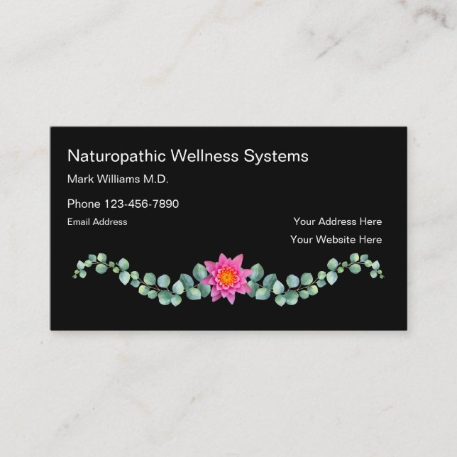Carte De Visite Médecin conception naturelle de naturopathique (Devant)