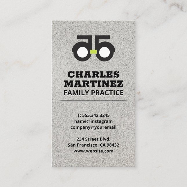 Carte De Visite Médecin de famille | Optométrie (Devant)